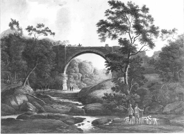 Eine Eisenbahnbrcke aus dem Jahre 1727: Causey Arch sdwestlich von Newcastleupon-Tyne.
