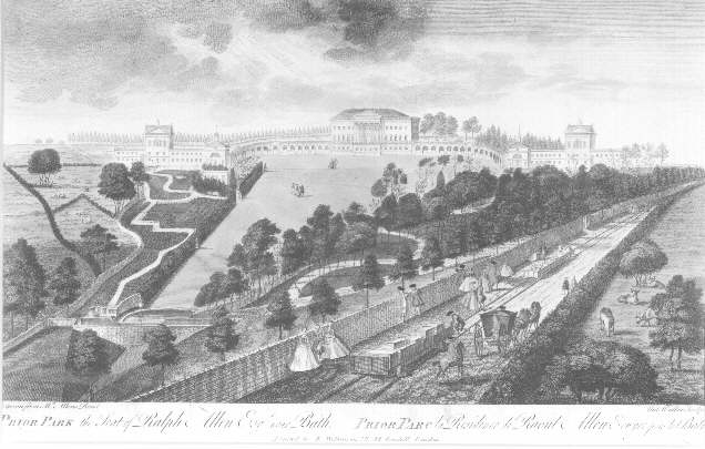 Die Eisenbahn aus dem Jahre 1731, die zur Befrderung von Bausteinen aus den
Steinbrchen bei Combe Down nach Bath diente.